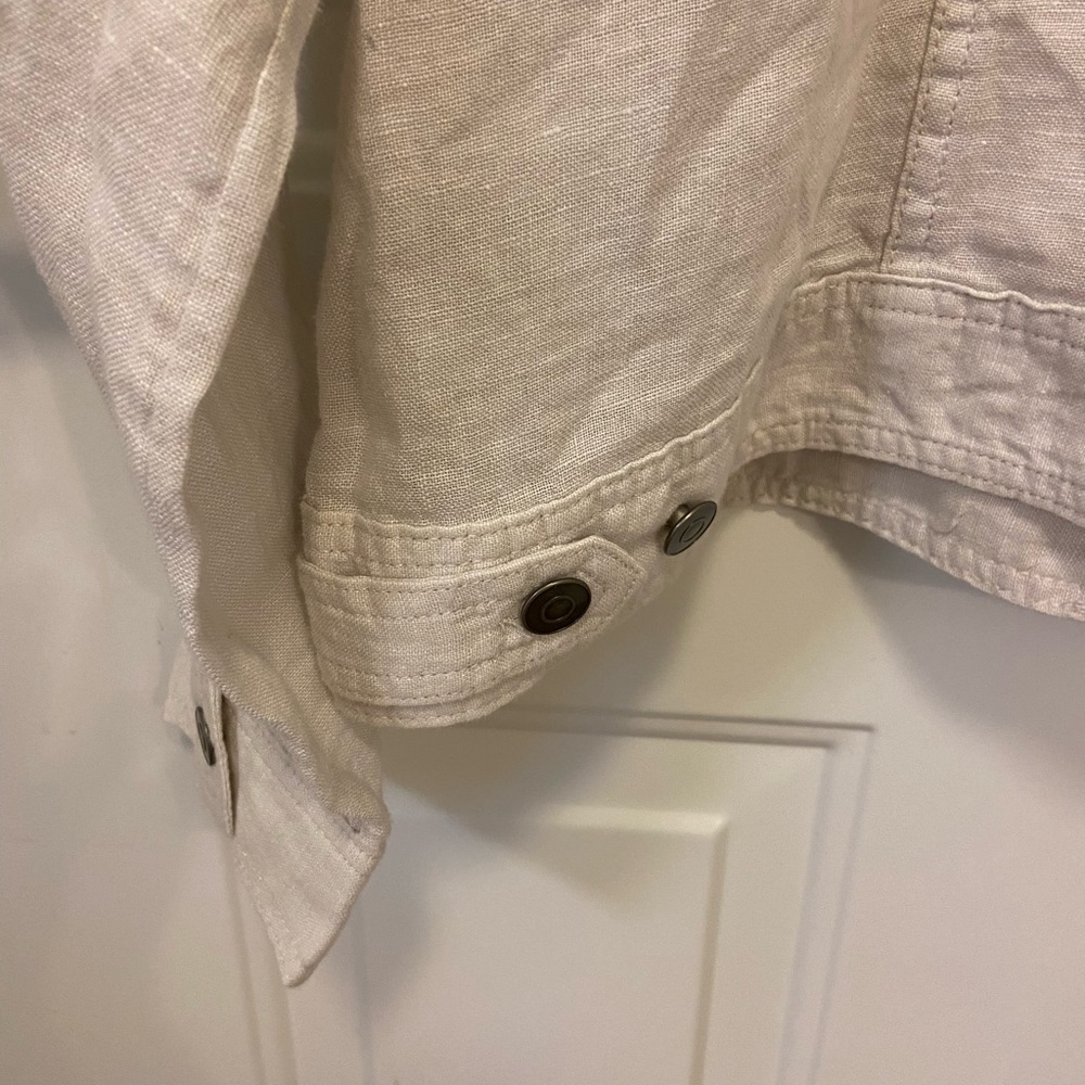 100% Washable Linen Jean Jacket - Picture 10 of 12